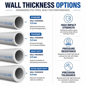 <span class=keywords><strong>Tuyau</strong></span> en <span class=keywords><strong>PVC</strong></span> conforme à la norme ASTM D1785, classe 40, certifié NSF, qualité eau potable, <span class=keywords><strong>tuyau</strong></span> en UPVC pour la plomberie domestique - Product Image 4