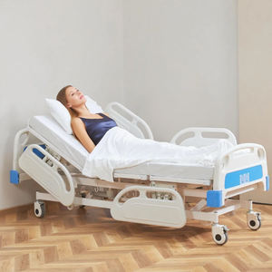 Marco económico de acero inoxidable plegable Manual ajustable Hospital cama médica 3 funciones 3 manivela Camilla para pacientes - Product Image 5