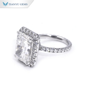 Tianyu อัญมณีเพชรโมอิสสีขาวทองการตั้งค่าแบบคลาสสิกสำหรับงานหมั้นและงานเลี้ยง - Product Image 5