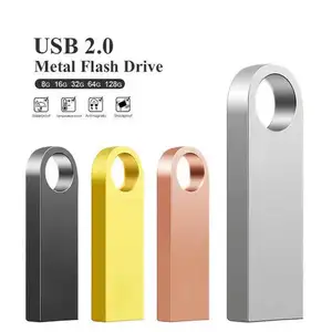 Wholesale Metal USB Stick 2.0 3.0 Mini USB Flash Drive 128GB 64GB 32GB 16GB Custom Pendrive 8GB 4GB 2GB 1GB Flash Memory
