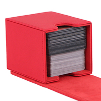 Boîte de rangement pour cartes à collectionner en cuir pleine fleur, personnalisable avec logo, pour 100+ cartes, impression personnalisée, ODM