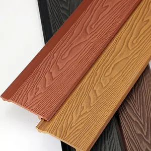 Hot sale eco-friendly exterior 3D on-line embossing wood grain wpc exterior wall panel ivory white color cladding board