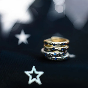 Star Moon Design <b>Stud</b> Earrings Tibetan <b>Silver</b> Geometric Bezel Setting Party Jewelry Gift - Product Image 2