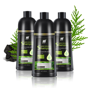 Teinture capillaire noire, shampooing crème pour cheveux, bio, semi-permanente, couvre les cheveux blancs et <span class=keywords><strong>gris</strong></span>, naturelle pour femmes et hommes - Product Image 4