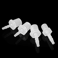 Raccord de tuyauterie en PP blanc naturel, fileté mâle G1/2'', surface lisse, coudé droit, adaptateur de tuyau cannelé, filetage hexagonal, jusqu'à 100 PSI, 120°C
