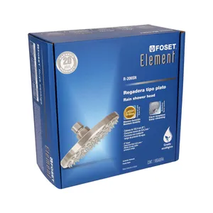 Master con 4 unità soffione doccia satinata 6 'piatto rotondo, senza braccio, elemento Foset - Product Image 1