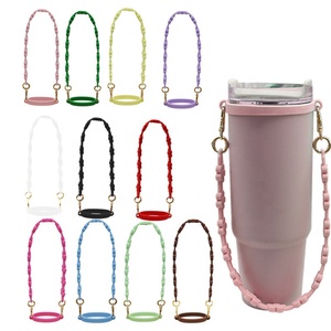 حامل زجاجة ماء سيليكون مع حزام يناسب معظم الزجاجات والأكواب بحجم 8-40 أونصة - Product Image 1