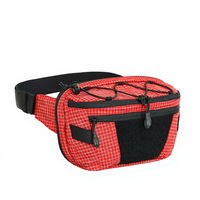 Sac banane de voyage en nylon imperméable pour homme avec étui détachable à bandoulière et fermeture à cordon pour sports de plein air