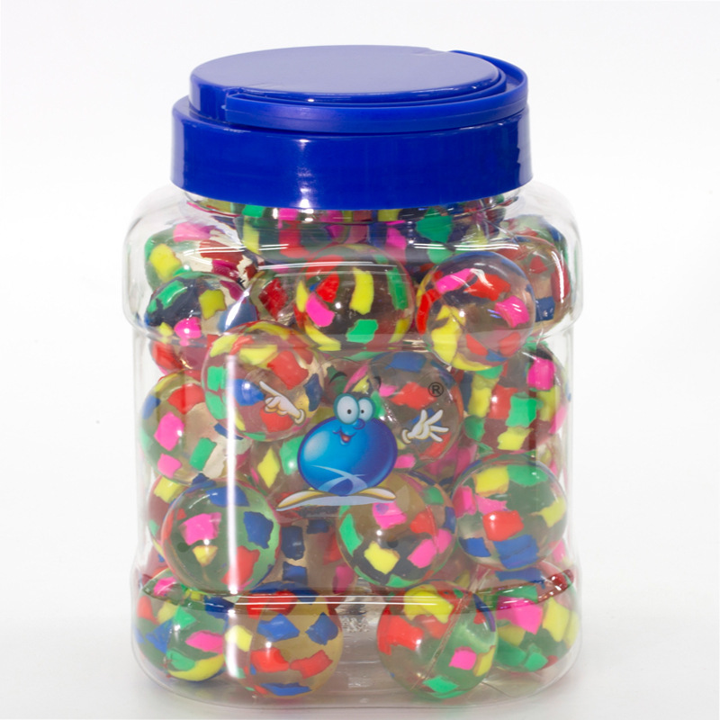 Lot De 20 Balles Rebondissantes Bicolores Givrées – 25 Mm – Caoutchouc Non Toxique – Anti-stress Pour Enfants Et Adultes
