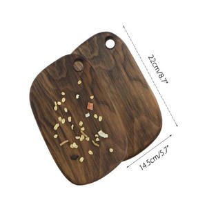 <span class=keywords><strong>Plateau</strong></span> double face en bois massif Style japonais Forme irrégulière Noyer noir <span class=keywords><strong>Plateau</strong></span> en bois massif Forme de pain - Product Image 6