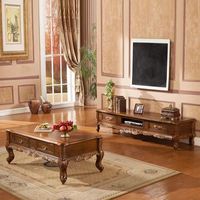 Table basse en bois massif de style européen moderne avec tiroirs, design de luxe de haute qualité pour le mobilier de salon