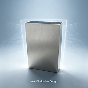 Boîtier en profilé d'aluminium brossé de qualité médicale pour moniteur patient, échographe, adaptateur secteur et dispositif médical - Product Image 1