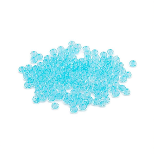 Perline Ilan Abalorios 6mm, Rondelle Sfaccettate Trasparenti Azzurre, 15g - Product Image 2