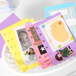 A7 6 Ring Multi color <span class=keywords><strong>Blank</strong></span> Ersatz füllung Innen papier Lose blatt Innen heft Nachfüll seiten - Product Image 3