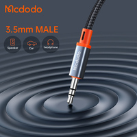 Câbles en spirale Mcdodo 089/090, adaptateur audio 3,5 mm vers type C, câble auxiliaire, câble audio 3,5 mm mâle pour iPhone, 1,8 mètre