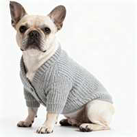 Vêtements pour chiens de luxe Joymay Fashion Designer, veste en jean, polyester et coton écologiques personnalisés, cardigan en tricot duveteux pour l'hiver