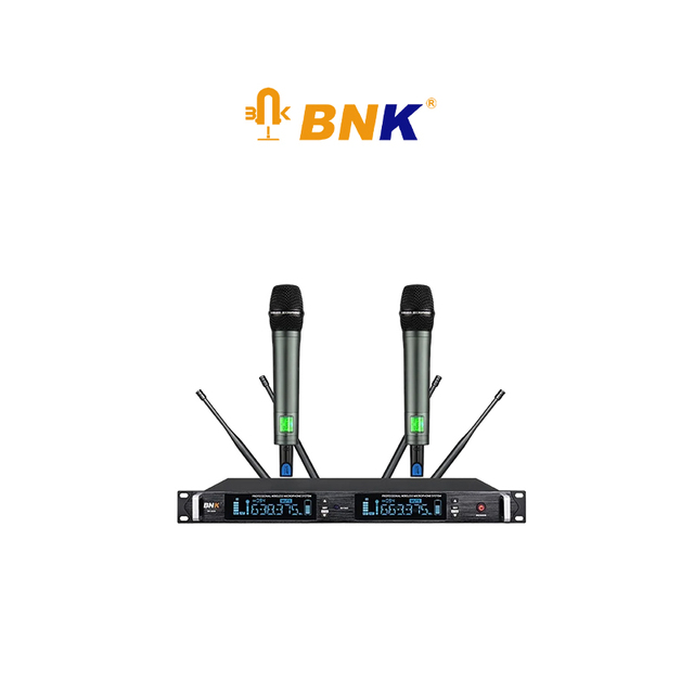 2 Channel Professional Wireless Microphone System UHF Dual Portable Handheld Wireless Mic Karaoke
