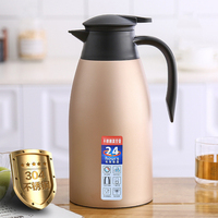 Botella de Agua de Acero Inoxidable 304 de 2L, Termo de Gran Capacidad para Casa, Oficina y Hotel, Tetera de Vacío para Té y Agua