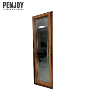 Penjoy Solid Wood Windows With Double Glazed Glass And Triple Glass For Residential House