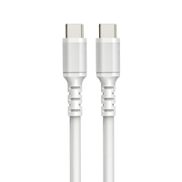 Cable USB C a USB C de Silicona Líquida de 60 W, 3 A, Carga Rápida, Cable de Sincronización de Datos para Teléfono, Tableta y Portátil