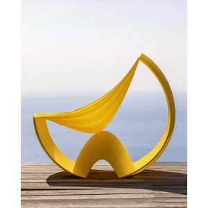 Sillón Capri de diseño italiano con estampado 3D PLA, muebles de interior de lujo personalizables, verde brillante estriado, hecho en Italia - Product Image 4