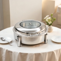 Ensemble de réchauds à alcool 6L, chauffe-plats en acier inoxydable pour restaurant et hôtel, matériel de restauration professionnel