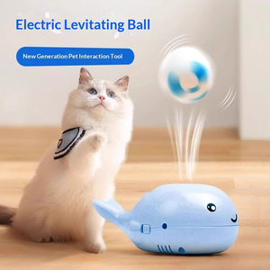 ของเล่นแมวแบบลูกบอลลอยได้ NCI PET ผลิตจากพลาสติกที่เป็นมิตรกับสิ่งแวดล้อม พร้อมพัดลมพกพาแบบ USB สำหรับแมวและลูกแมว บรรจุในกล่อง - Product Image 6