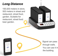 Système d'appel pour invités étanche avec 16 téléavertisseurs de table |   Système de rappel de commande pour la récupération des plats au restaurant