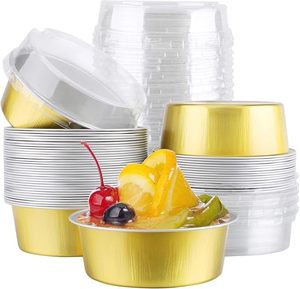 Colored Aluminum <b>Foil</b> <b>Container</b> Round <b>Foil</b> Tin Ramekin Gold Cake Aluminum <b>Foil</b> Baking Cup - Product Image 1