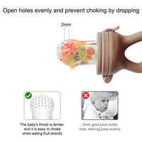 Produits pour bébés sans Bpa mamelon de dentition Silicone nourrisson mangeoire à fruits sucette mangeoire pour bébé avec attache-sucette pour bébé