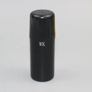 रंगीन डस्ट-प्रूफ कैप के साथ 50 मिलीलीटर सफेद रोल ऑन बोतल कॉस्मेटिक कंटेनर आवश्यक तेल प्लास्टिक रोलर बोतल
