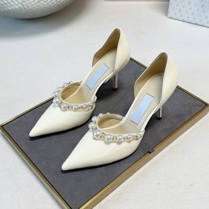 Zapatos de Tacón Alto de Diseño Italiano con Lazo de Cuero para Mujer, Diseño de Encaje, Transpirables, a la Moda, Elegantes y Refinados para Señoritas - Product Image 4