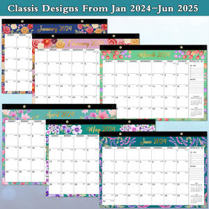 Fabricant personnalisé imprimant 2023-2024 365 jours/18 mois calendrier <span class=keywords><strong>de</strong></span> bureau anglais calendrier mural - Product Image 3