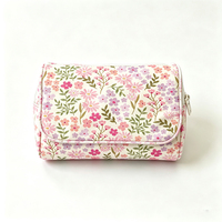 Pochette de maquillage personnalisée en toile imprimée avec boucle magnétique, organiseur de voyage, fermeture éclair et rabat