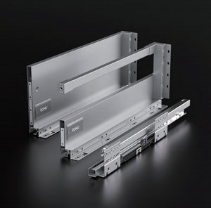 خزانة مطبخ حديثة رفيعة 45 علبة درج معدنية مخفية تحت جبل منزلقة ناعمة الإغلاق للشقة وغرفة النوم لتناول الطعام - Product Image 1