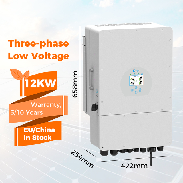 Deye in Stock 10kW 3 Phase Solar Inverter for Home System EU Version