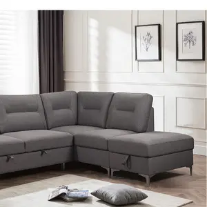 Современная гостиная угловой диван-кровать роскошная L-образная диван-кровать с рукой