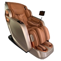 4D Zero Gravity Shiatsu Chaise Électrique Fullbody Massage Lounge Airbag Heat Compress Luxury PU Leather Living Room Bedroom Hotel
