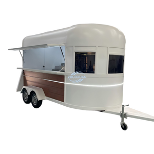 5.5m Fast Outdoor Mobile Food Vending Van Retro Coffee Ice Cream Catering <b>Trailer</b> - Product Image 1