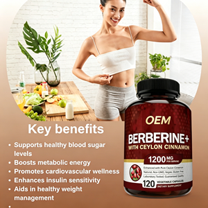 OEM ODM Berberine 1200mg Capsules with Ceylon Cinnamon 120 Count Vegan Non GMO - Product Image 3