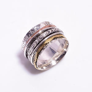 แหวนสปินเนอร์สำหรับผู้หญิงแหวนแต่งงานหินลาบราดอไรต์ธรรมชาติสีเงินสเตอร์ลิง925แข็งสไตล์โบฮีเมียน - Product Image 5