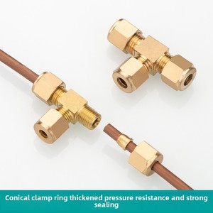 Heavy Duty <strong>PVC</strong> High Pressure Copper <strong>Pipe</strong> <strong>Ferrule</strong> Tee Connector Thickened Brass for Humidifier &amp; Ship Use Plumbing Application