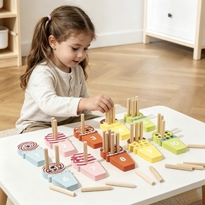 Juego de Mesa Educativo de Palitos de Madera Coloridos de Alta Calidad, Juguete de Reconocimiento Matemático y Emparejamiento de Cantidades - Product Image 1