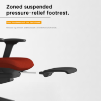 Chaise de bureau ergonomique haut de gamme à dossier en maille, coussin en éponge confortable, accoudoirs 3D réglables, chaise pivotante pour ordinateur