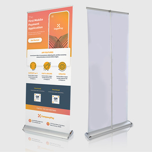 Supporto per Banner a basso costo all'ingrosso in alluminio 85*200cm Kakemono sfondo portatile flessibile a goccia ampia stendardo - Product Image 2