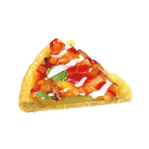 Sans allergène Aliments pour animaux de compagnie Pizza végétalienne en tranches en forme de pizza pour chiens allergiques à la viande divers types de collations - Product Image 3