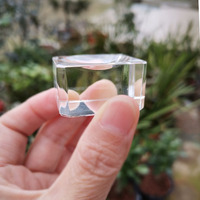 Mini boule de cristal carrée Transparent 2,5 c/3cm, support à boules en cristal, vente en gros, livraison gratuite