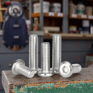 Haute qualité nickelé 304 acier inoxydable plat chanfrein tête hexagonale douille meubles accessoires Style ovale vis à bois métrique - Product Image 6