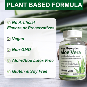Gélules d'<span class=keywords><strong>aloe</strong></span> <span class=keywords><strong>vera</strong></span> de haute qualité OEM riches en acides aminés pour favoriser la santé des articulations, non-OGM - Product Image 2