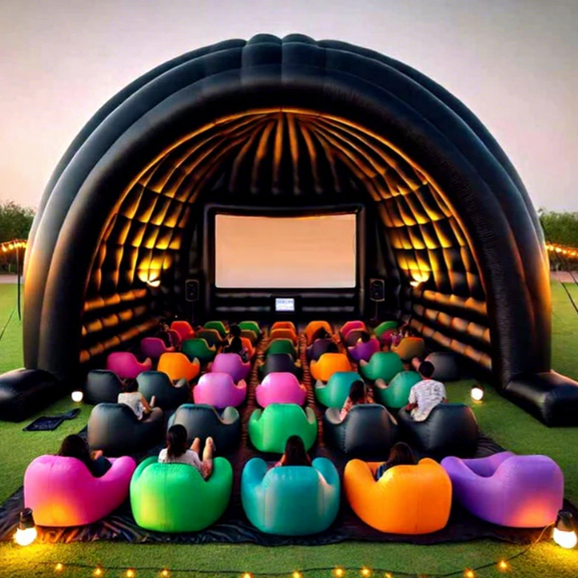 Giant 360° Portable Inflatable Cinema Dome Tent for Outdoor Movie Night, School Event, Family Theater & Party Projector Screen